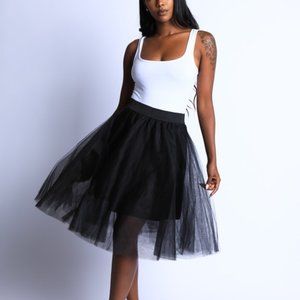 BLACK TULLE BALLERINA SKIRT
